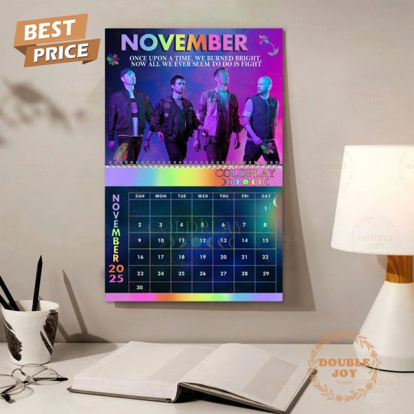 Coldplay 2025 Happy New Year Wall Calendar