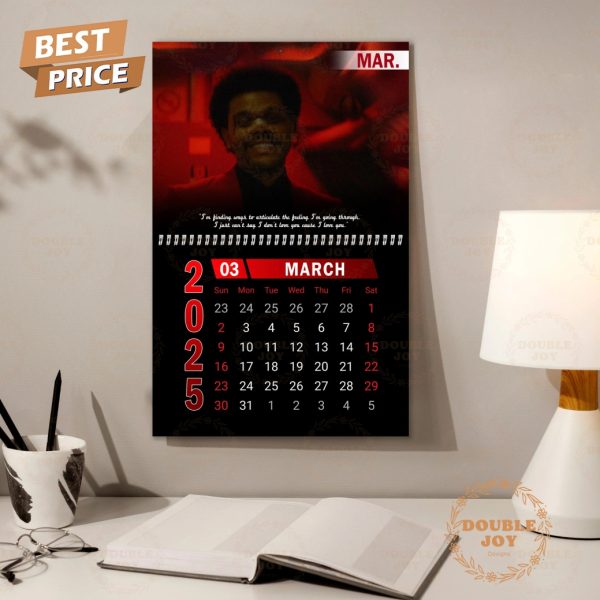 The Weeknd 2025 Wall Calendar