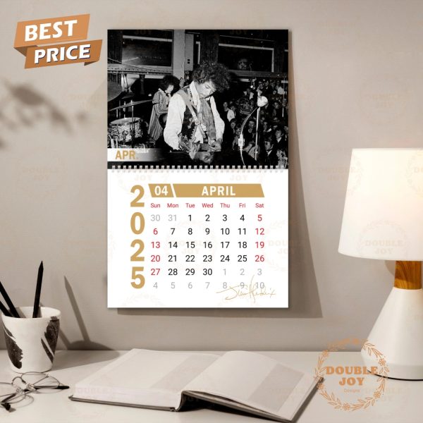 Jimi Hendrix 2025 Wall Calendar