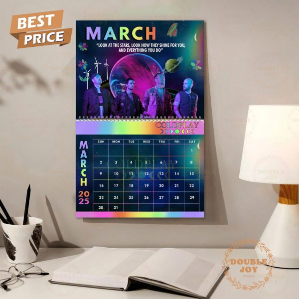 Coldplay 2025 Happy New Year Wall Calendar