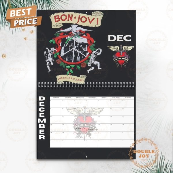 Bon Jovi Rock Band 2025 Wall Calendar