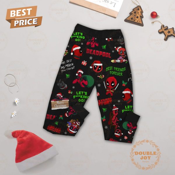 Deadpool Merry Kissmyass 2024 Fleece Pajamas Set