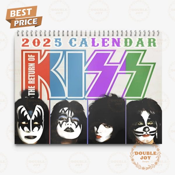 Kiss Rock Band 2025 Wall Calendar