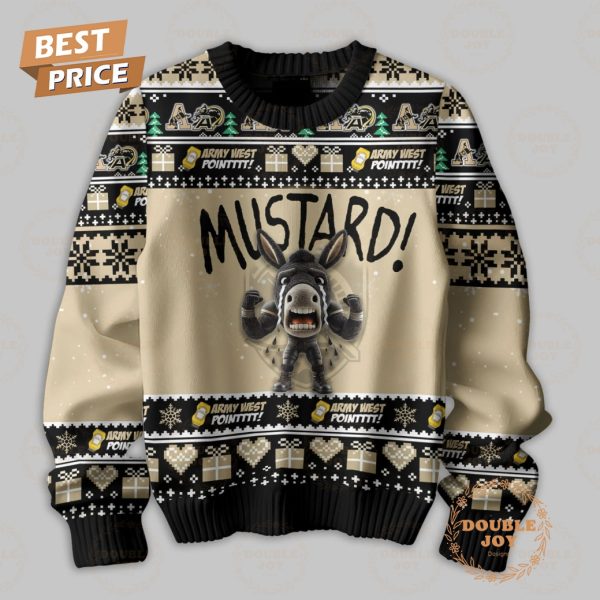 NCAA Army Black Knights 2024 Army West Point Lamar Gamecocks Mustard! Merry Christmas Sweater