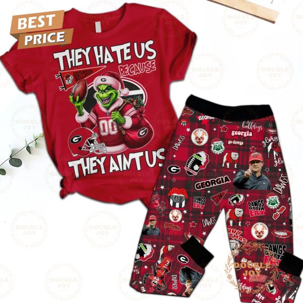 NFL Georgia Bulldogs They Hate Us Because They Aint Us Fleece Pajamas Set