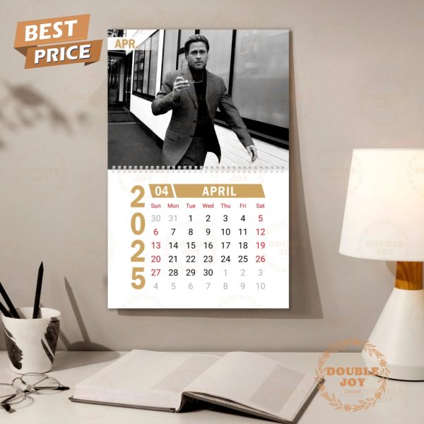 Brad Pitt 2025 Wall Calendar