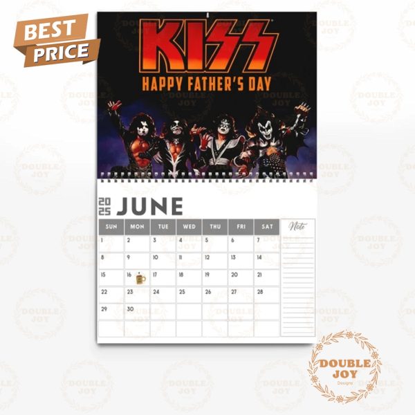 Kiss Rock Band 2025 Wall Calendar