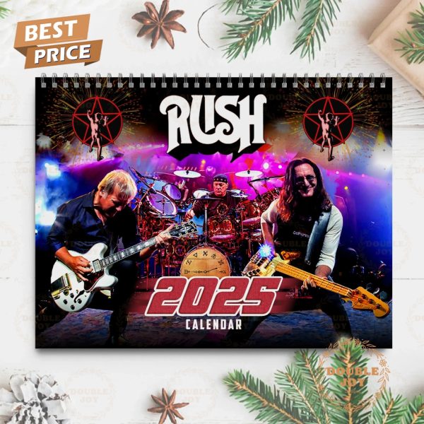 Rush Rock Band 2025 Wall Calendar