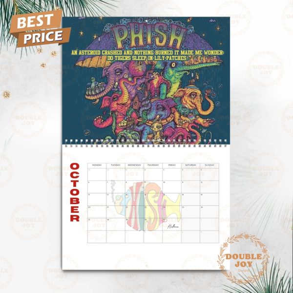 Phish Rock Band 2025 Wall Calendar