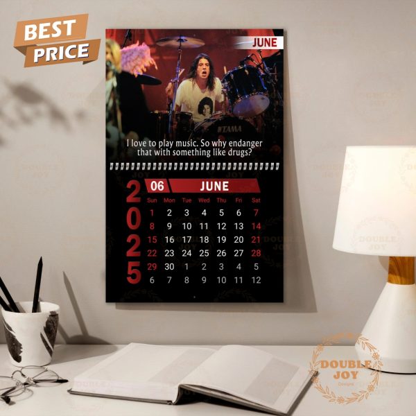 Dave Grohl Foo Fighters 2025 Wall Calendar