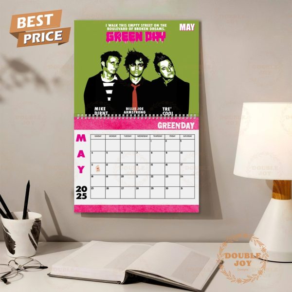 Green Day 2025 Wall Calendar