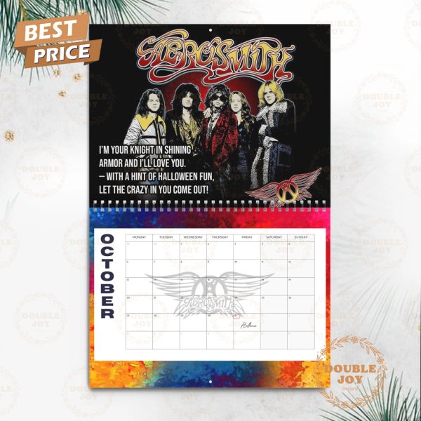 Aerosmith Rock Band 2025 Wall Calendar