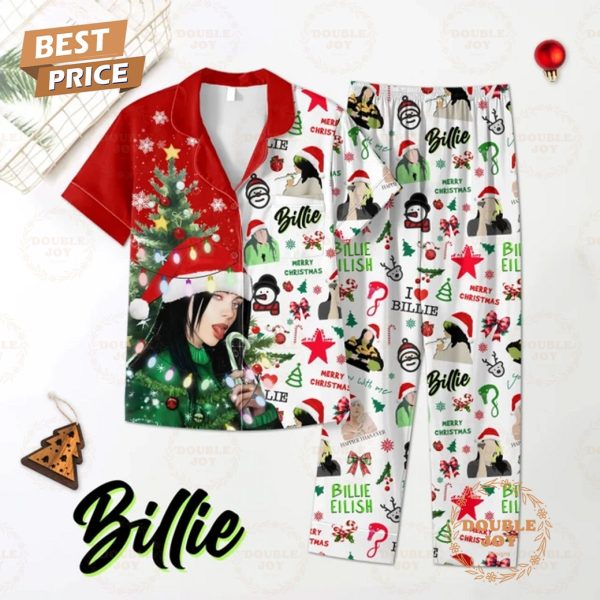 Billie Eilish Merry Christmas 2024 Pajamas Set