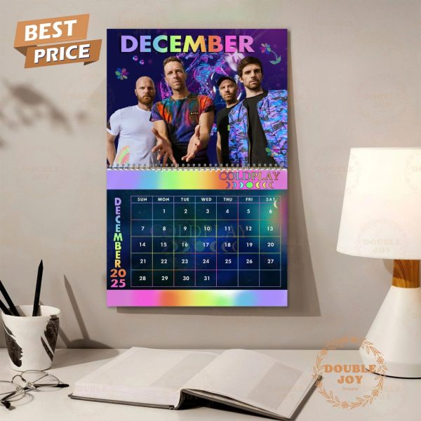 Coldplay 2025 Happy New Year Wall Calendar