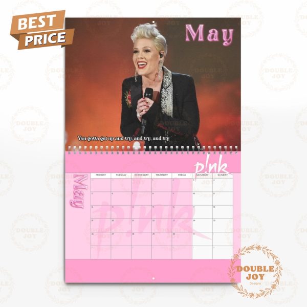 Pink 2025 Wall Calendar