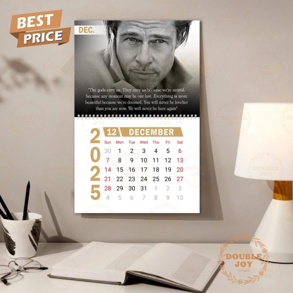 Brad Pitt 2025 Wall Calendar