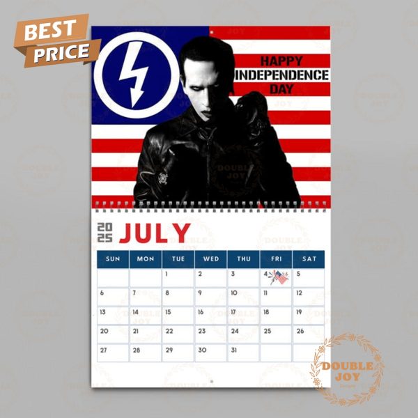 Marilyn Manson 2025 Wall Calendar