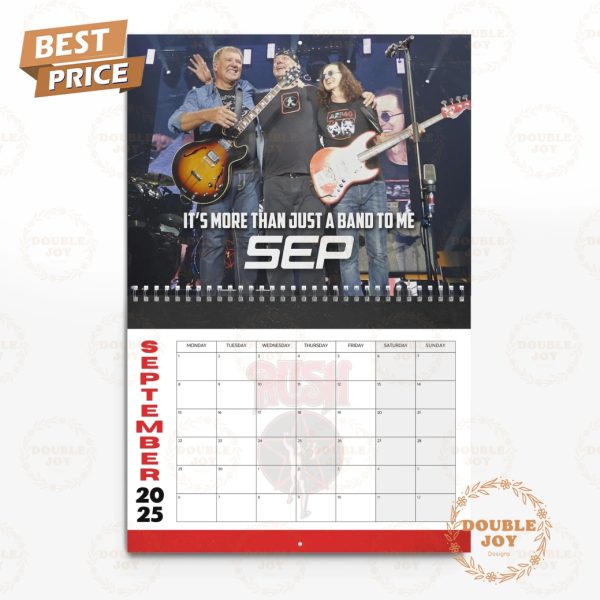 Rush Rock Band 2025 Wall Calendar