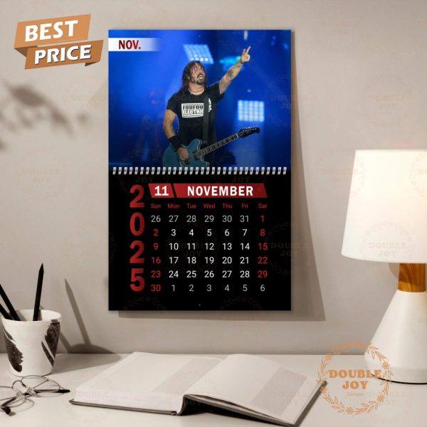 Dave Grohl Foo Fighters 2025 Wall Calendar