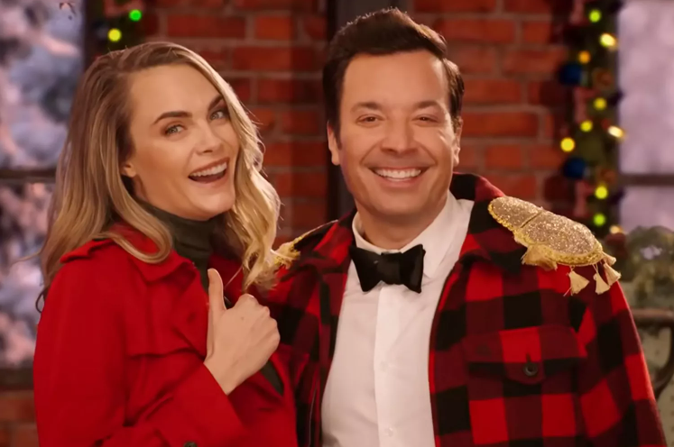 Jimmy Fallon and Cara Delevingne in Hallmark Movie