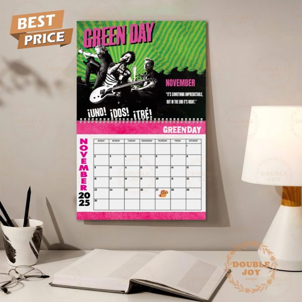 Green Day 2025 Wall Calendar