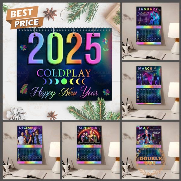 Coldplay 2025 Happy New Year Wall Calendar