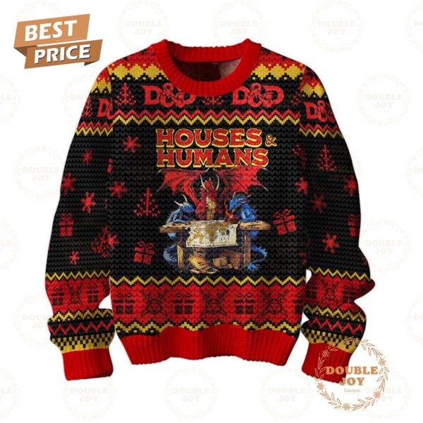 Dungeons And Dragons Honor Among Thieves Houses & Humans Merry Christmas 2024 Sweater