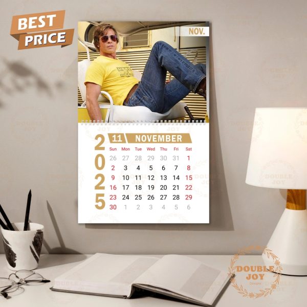 Brad Pitt 2025 Wall Calendar