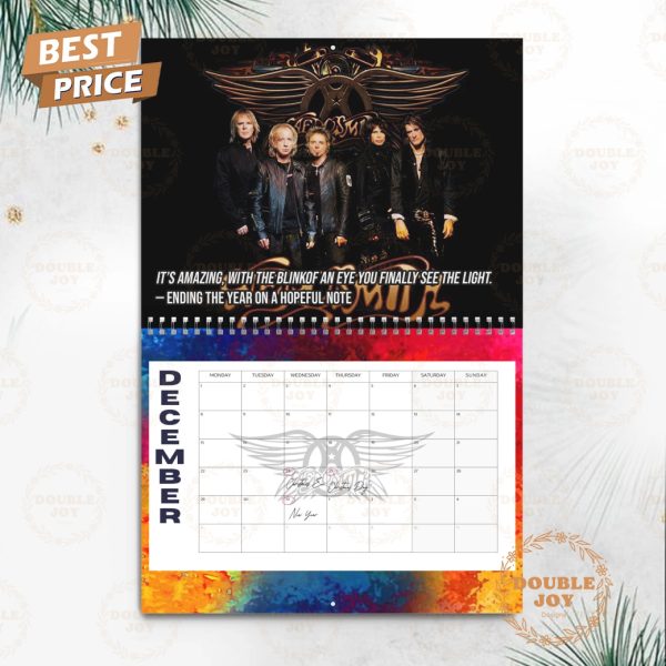 Aerosmith Rock Band 2025 Wall Calendar