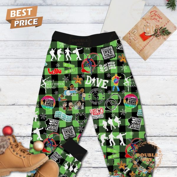 Dave Matthews Band X Grinch Eat, Drink And Be Merry 2024 Fleece Pajamas Set