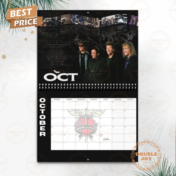 Bon Jovi Rock Band 2025 Wall Calendar