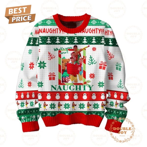 Tally The Elf Naughty! Merry Christmas 2024 Sweater