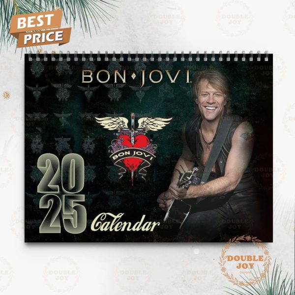 Bon Jovi Rock Band 2025 Wall Calendar