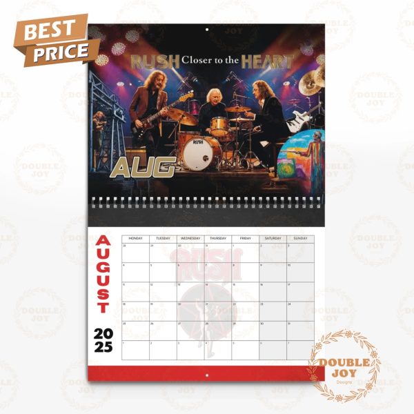 Rush Rock Band 2025 Wall Calendar