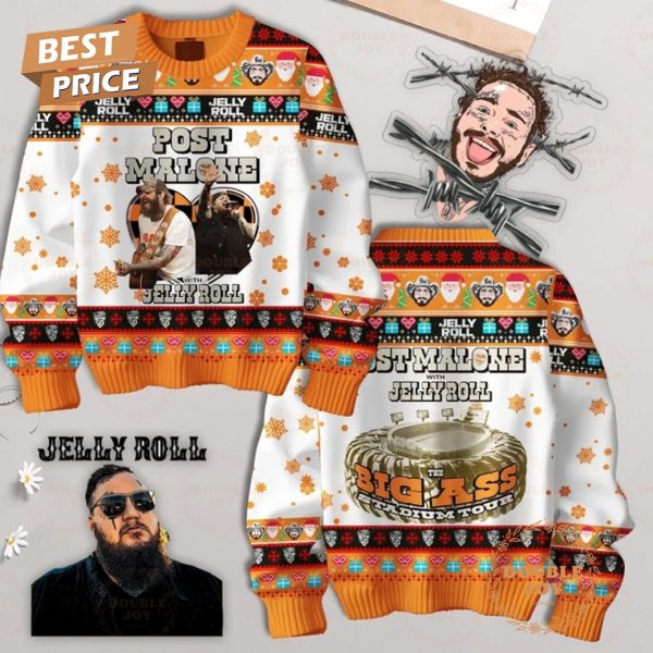 Post Malone With Jelly Roll The Big Ass Stadium Tour, Merry Christmas 2024 Sweater