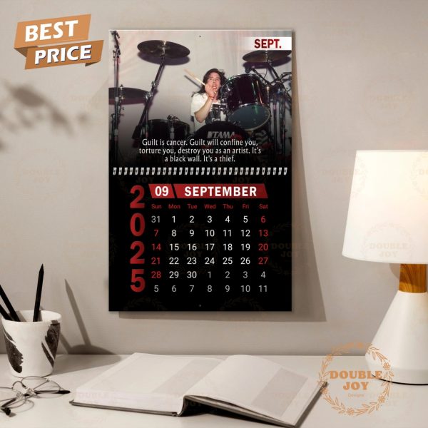 Dave Grohl Foo Fighters 2025 Wall Calendar