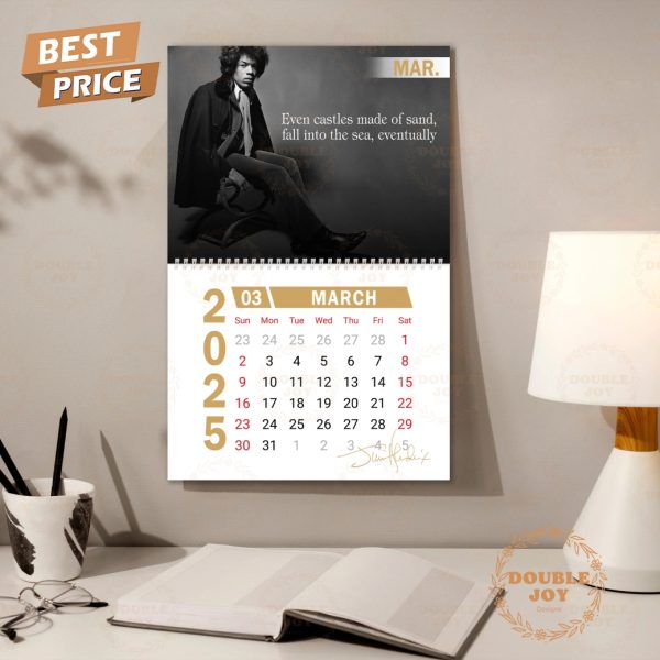 Jimi Hendrix 2025 Wall Calendar