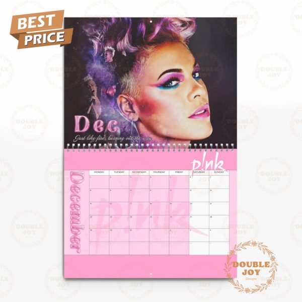 Pink 2025 Wall Calendar