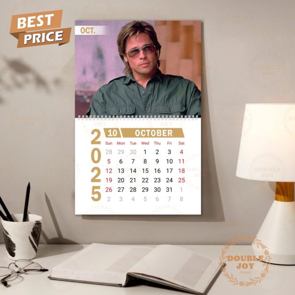 Brad Pitt 2025 Wall Calendar