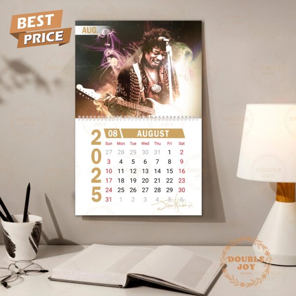 Jimi Hendrix 2025 Wall Calendar