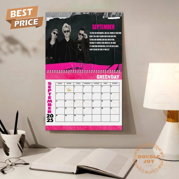 Green Day 2025 Wall Calendar