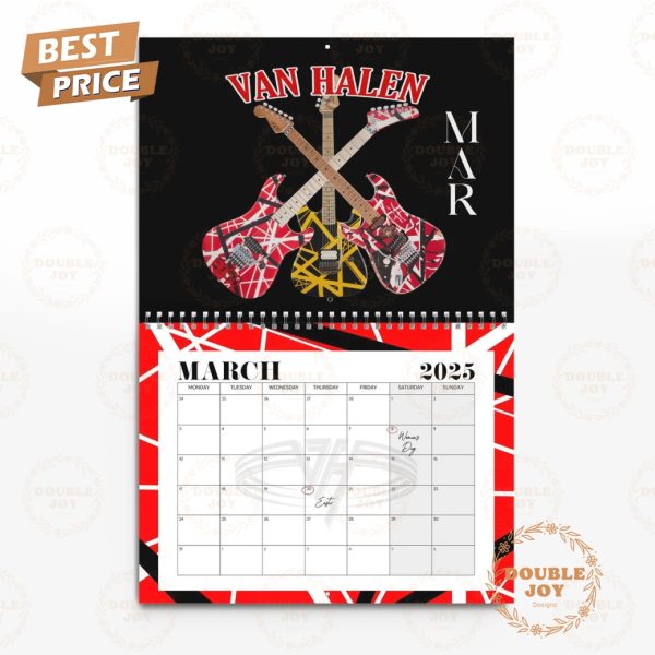 Van Halen Rock Band A Mammoth Legacy 2025 Wall Calendar