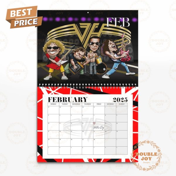 Van Halen Rock Band A Mammoth Legacy 2025 Wall Calendar