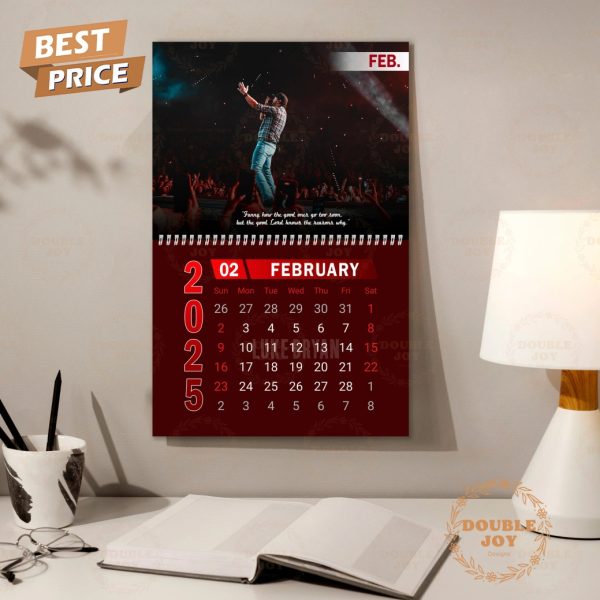 Luke Bryan 2025 Wall Calendar