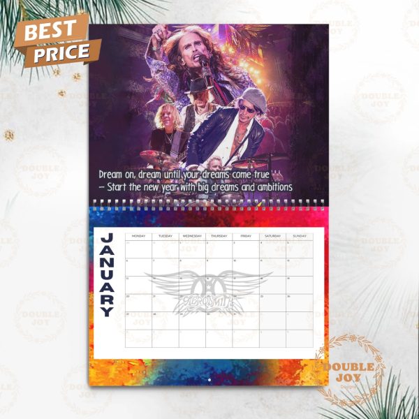 Aerosmith Rock Band 2025 Wall Calendar