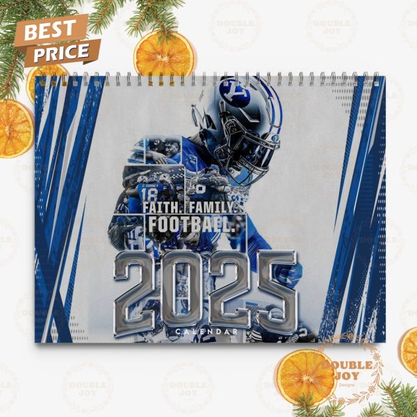 NCAA BYU Cougars Faith. Family. Football. 2025 Wall Calendar