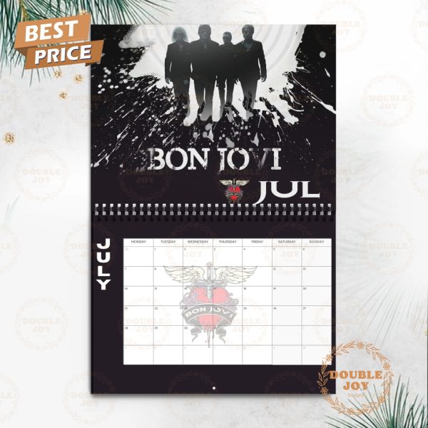 Bon Jovi Rock Band 2025 Wall Calendar