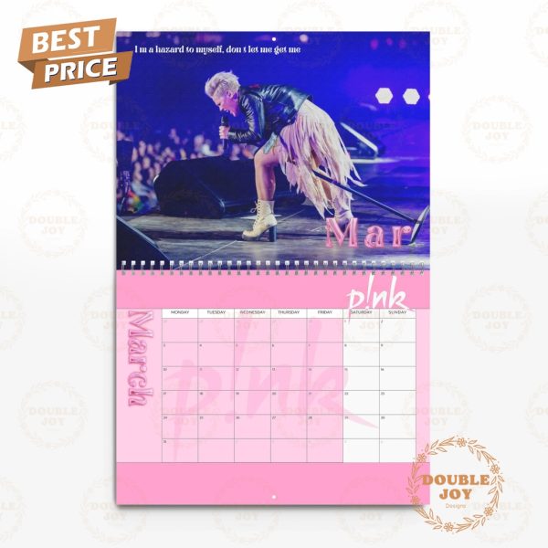 Pink 2025 Wall Calendar