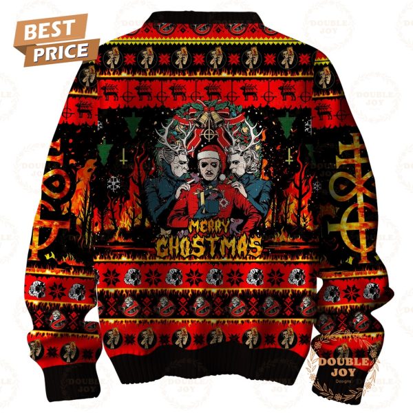 Ghost Rock Band Santa Emeritus Merry Ghostmas 2024 Sweater