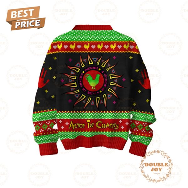 Rooster A Tribute To Alice In Chains Rock Band Merry Christmas 2024 Sweater